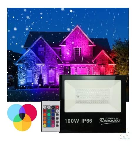 Foco Led De Color Bivolt Rgb De W Con Control De Color De Carcasa