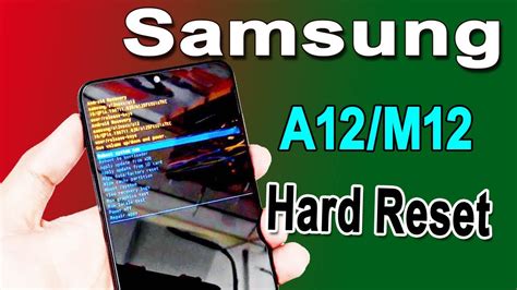 How To Hard Reset Samsung Galaxy A12 M12 Hard Reset Android 12 SM