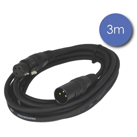 POWER Cable DMX XLR 3 M 3 Pin AB ROAD MUSIC