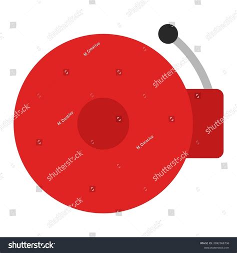 Boxing Bell Flat Clipart Vector Illustration Stock Vector (Royalty Free ...