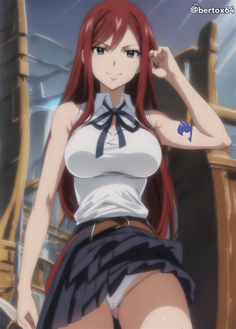 Erza Scarlet Smiling By Bertox64 On Deviantart