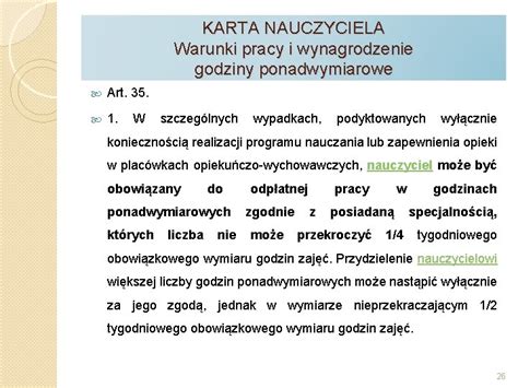 Karta Nauczyciela Cz Karta Nauczyciela Warunki