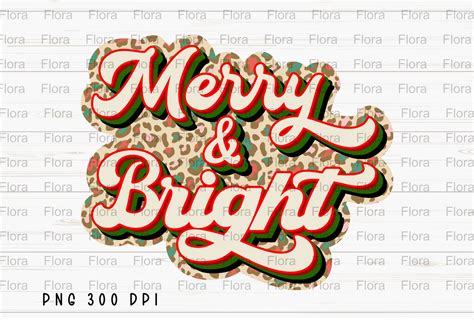 Merry And Bright Leopard Christmas Png Graphic By Flora Co Studio