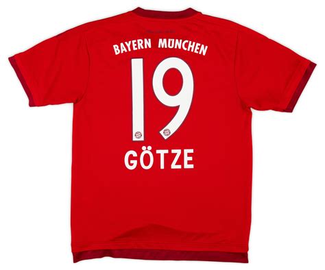 2015 16 Bayern Munich Home Shirt Götze 19 Very Good 7 10 L Boys