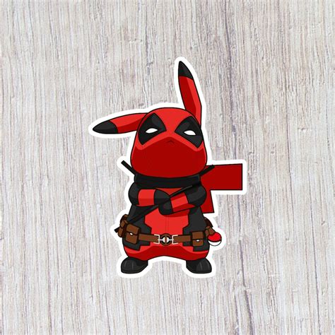 Pikachu Deadpool Printable Design: Pikapool - Etsy