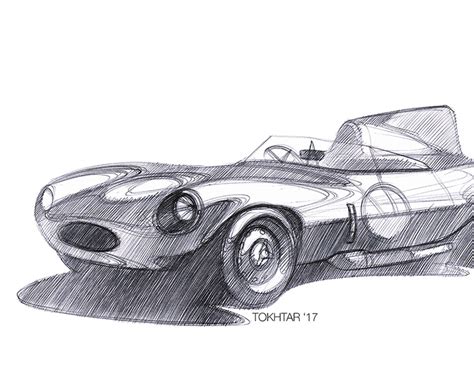 sketches muscle car on Behance