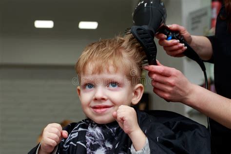 The Little Boy In The Barber Shop Stock Image Image Of Occupation