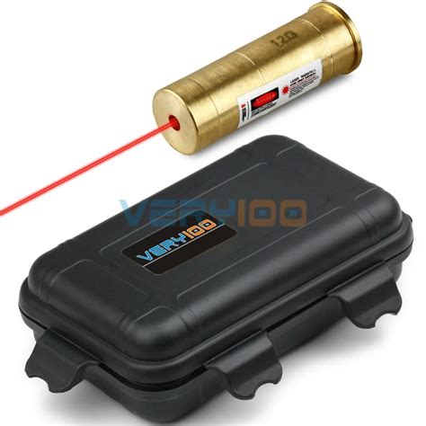 12 Gauge Brass Red Laser Cartridge 12g Boresighter Sight Very100 Waterproof Box In Lasers From