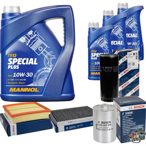 BOSCH INSPECTION SET 8L mannol Special Plus 10W 30 pour Audi Système De