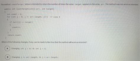 Solved Consider The Following Code Segment Int Arr