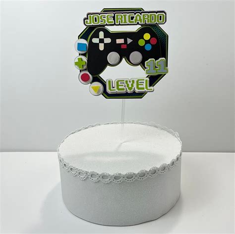 Gamer Birthday Party Gamer Cake Topper Video Games Cake Topper