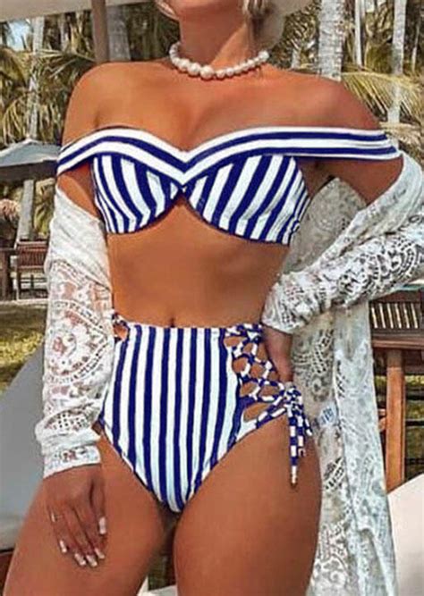 Splicing High Waist Bikini Set Fairyseason