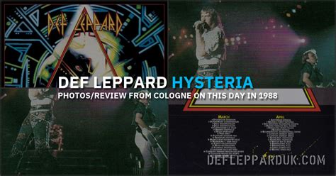 Years Ago Def Leppard S Hysteria Tour In Cologne Video Photos