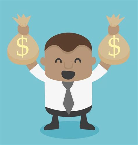 Rich Businessman Character Hold Bags Full Of Money Vector Flat Cartoon