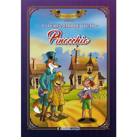 Pinocchio Carte De Colorat Cu Povesti Scrisa Cu Litere Mari De Tipar