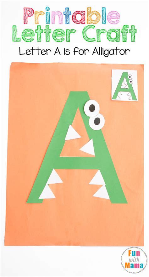 Printable Letter A Crafts A is for Alligator