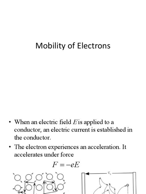 Understanding Electron Mobility Through Drift Velocity, Relaxation Time, and Conductivity | PDF ...