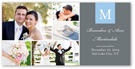 New Initials 4x8 Photo Wedding Announcement Cards Shutterfly