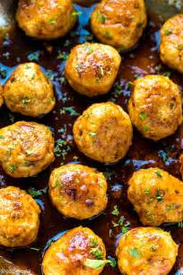 Honey Sriracha Chicken Meatballs Recipe Cooking Lsl