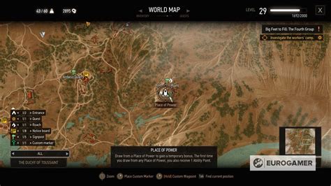 witcher  places  power locations list eurogamernet