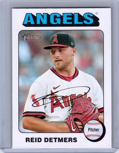 2024 TOPPS HERITAGE Reid Detmers White Border SP Los Angeles Angels