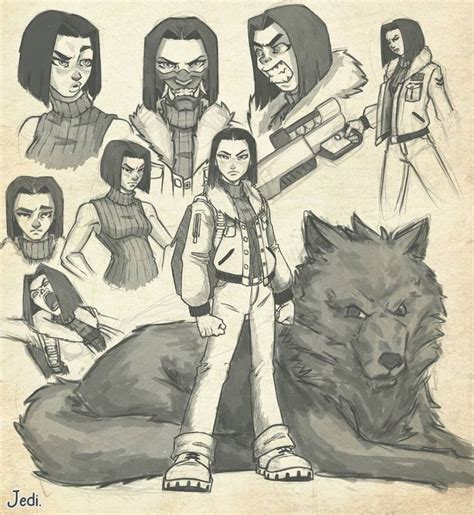 Werewolf Jedi Shadow Humanoid Sketch The Originals Girl Character