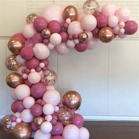 Amazon Soonlyn Pink Balloons Garland 120 Pcs 12 Inch Dust Rose