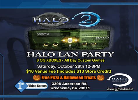 Halo LAN Party this Saturday at 1Up Video Games in Greenville, SC : r/Halo2