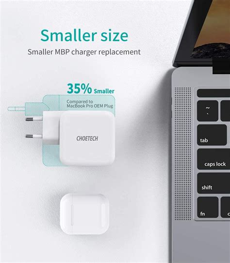 Choetech Usb Usb C Gan Snellader W Pd Adapter Fast Charge Wit