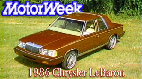 1986 Chrysler LeBaron Retro Review YouTube