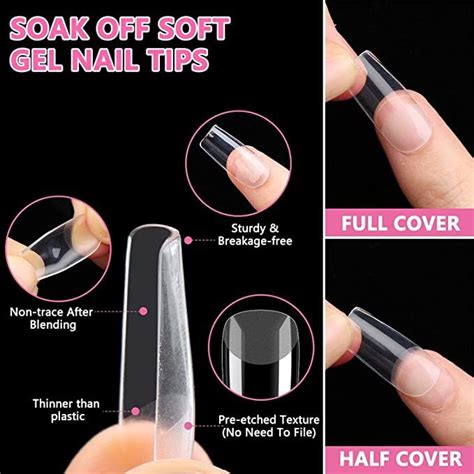 Full Cover Tips For Gel Nails 240 Pack