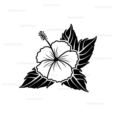 Tropical Flowers Svg Simple Hawaiian Flower Svg Hibiscus Etsy