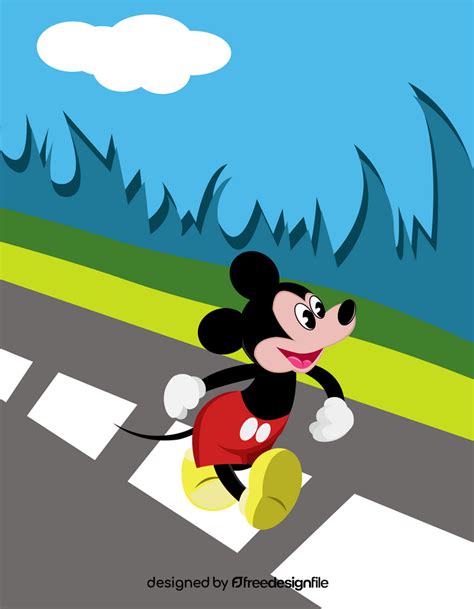 Running mickey mouse vector free download