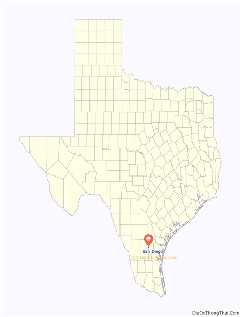 Map of San Diego city, Texas - Thong Thai Real