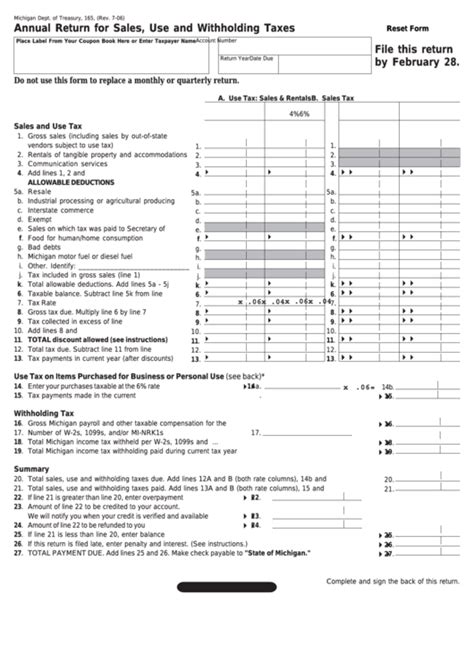 Michigan Sales And Use Tax Form 2024 Karyl Marylin