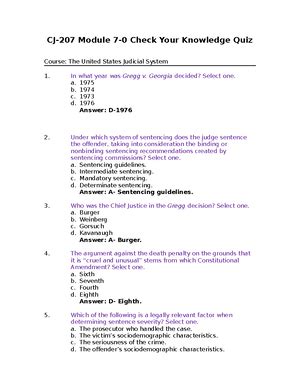 CJ 207 7 3 Quiz Quiz For All Of Module 7 CJ 207 7 3 Module Seven