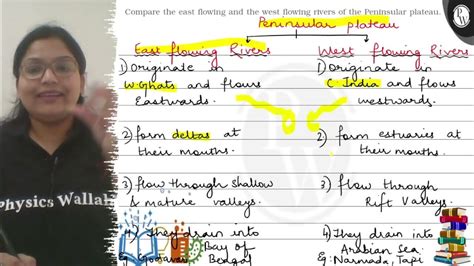 Compare The East Flowing And The West Flowing Rivers Of The Peninsu Youtube