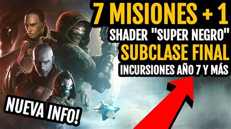 SUBCLASE FINAL NO MÁS RAIDS MISIONES DE LA FORMA FINAL SUPERBLACK