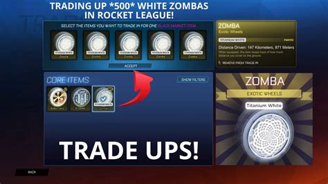 Trading Up Titanium White Zombas In Rocket League Youtube