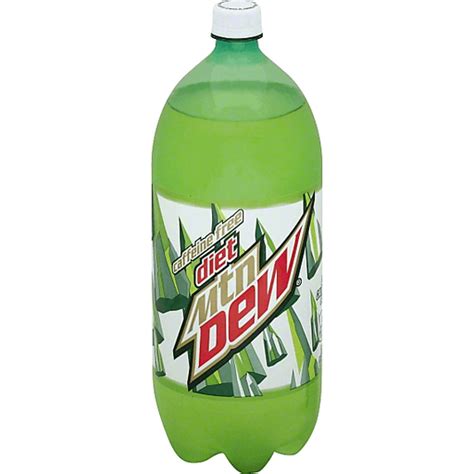 Diet Mtn Dew Caffeine Free Low Calorie DEW 2 L Bottle | Lemon-Lime ...