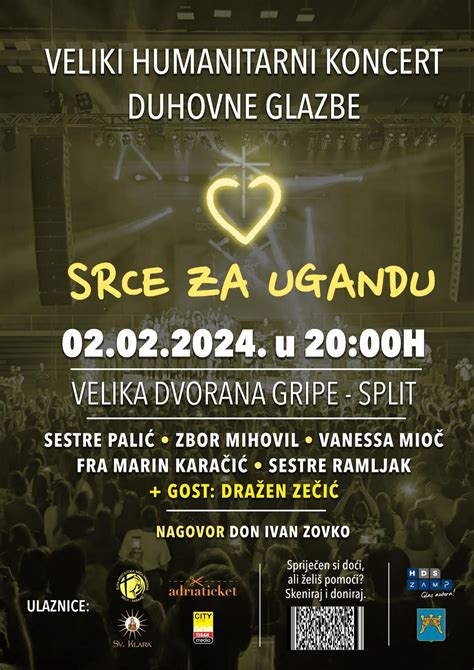 Ulaznice Za Koncert Duhovne Glazbe Srce Za Ugandu U Splitu Gotovo