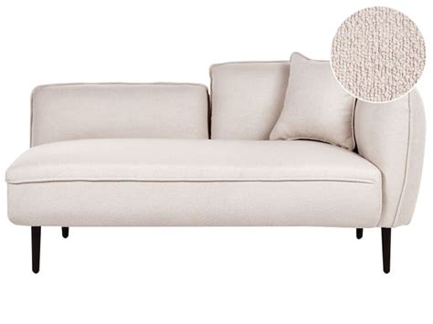 Chaiselongue Aus Stoff Beige Chevannes Maisons Du Monde