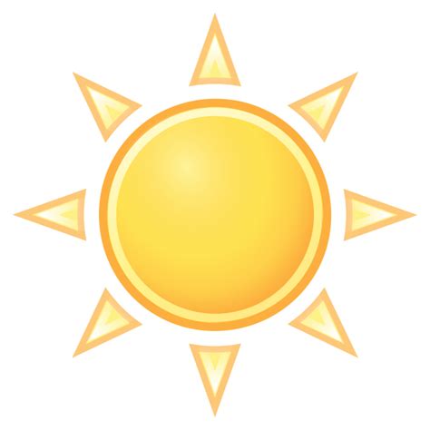 Vector drawing of color weather forecast icon for sunny sky | Free SVG