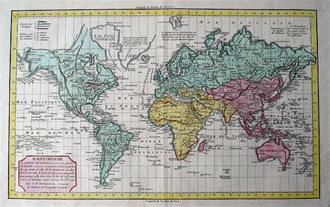 Mappe Monde Ou Carte Generale De Toutes Les Parties Du Globe Mappe