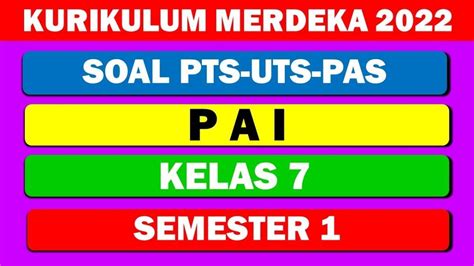 Soal Kunci Jawaban Uas Pas Pai Kelas Smp Mts Semester