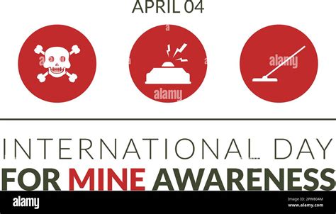 International Mine Awareness Day On April 04 Illustration With Do Not