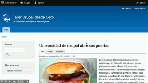 Taller Drupal Desde Cero Parte 2 3 Nodos Y Tipos De Contenido YouTube