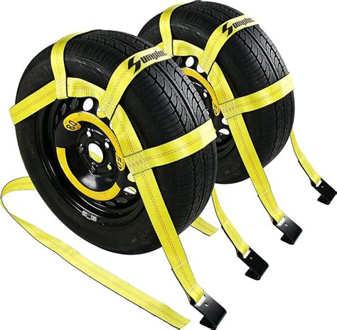 Tow Dolly Basket Straps With Flat Hook Pack Car Wheel Straps Tire