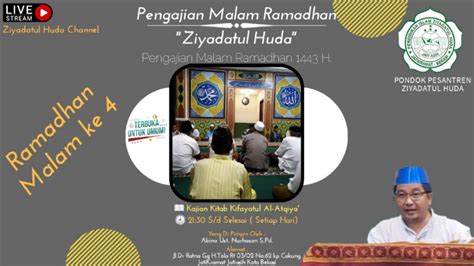 ZUHUD TAWAKAL Pengajian Ramadhan Malam Ke 4 Kitab Kifayatul Atqiya