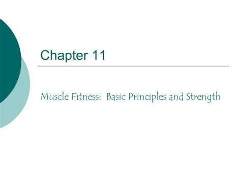 PPT - Muscle Fitness: Basic Principles and Strength PowerPoint ... 